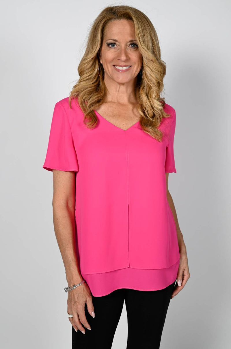 Frank Lyman #236330 hot pink blouse