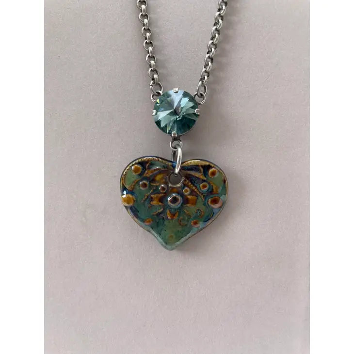 Cassandra Ceramic Heart necklace