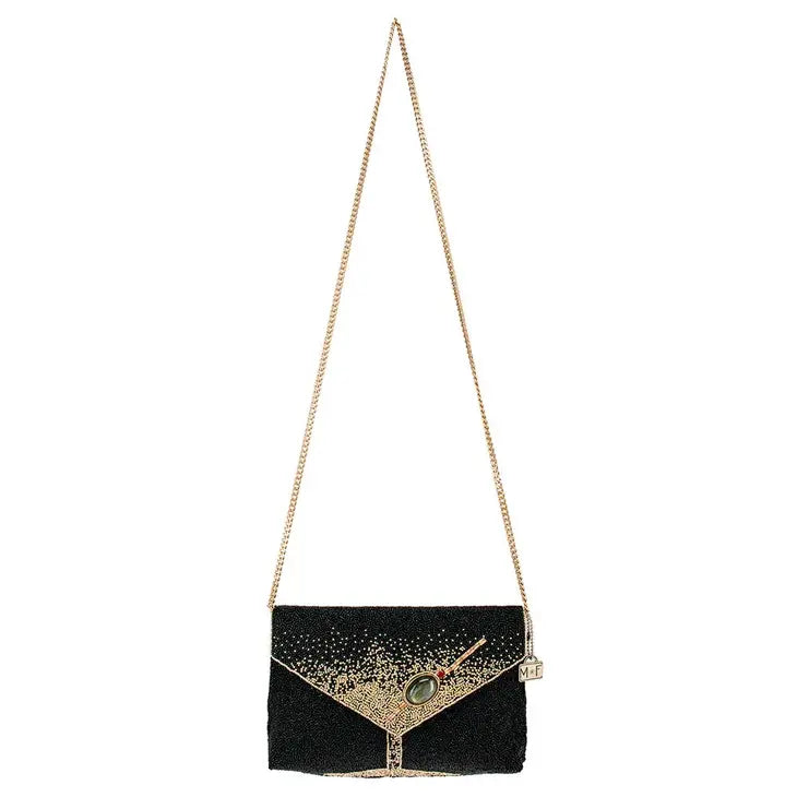 MARY FRANCES "Olive You" crossbody clutch