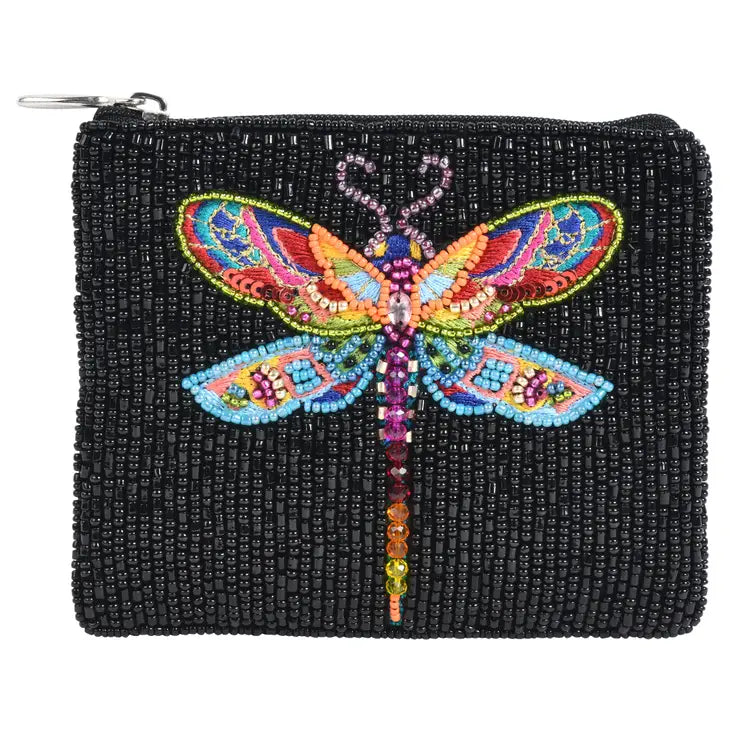 Beaded coin purse -  Dragonfly