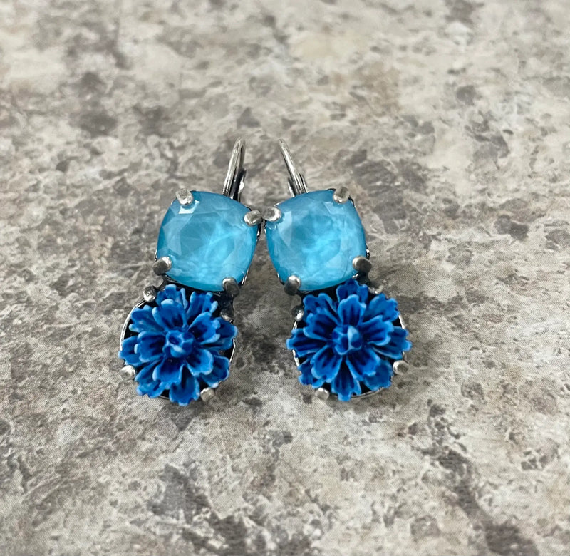 Inez earring -summer blue